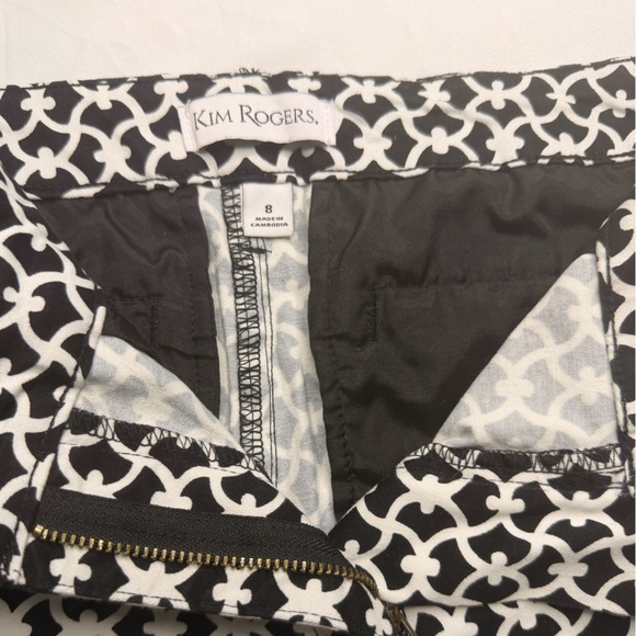 Kim Rogers Black and White Geometric Pencil Skirt - Picture 4 of 4